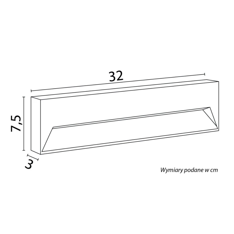 MUR LONG ML-320 lampa LED 610lm wymiarowanie