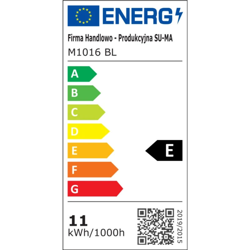 Ciemnoszary kinkiet zewnętrzny Slim M1016 DG etykieta energetyczna