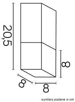 CUBE CB-S DG lampa sufitowa zewnętrzna SU-MA wymiary