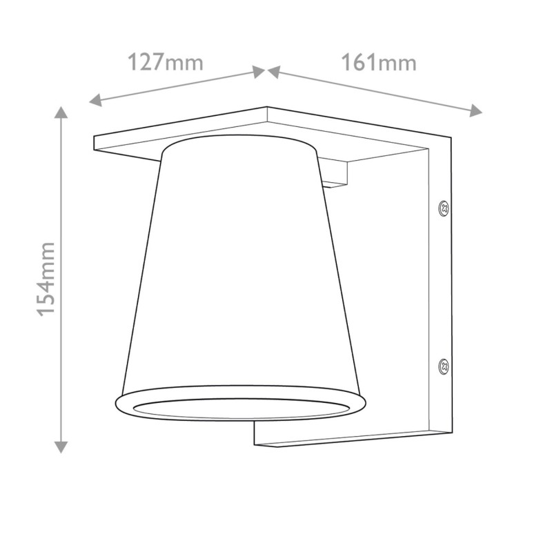 HANS kinkiet elewacyjny Elstead Lighting wymiarowanie