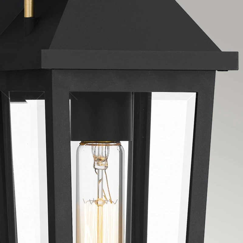 latarnia naścienna BUCKLEY S czarna mosiądz