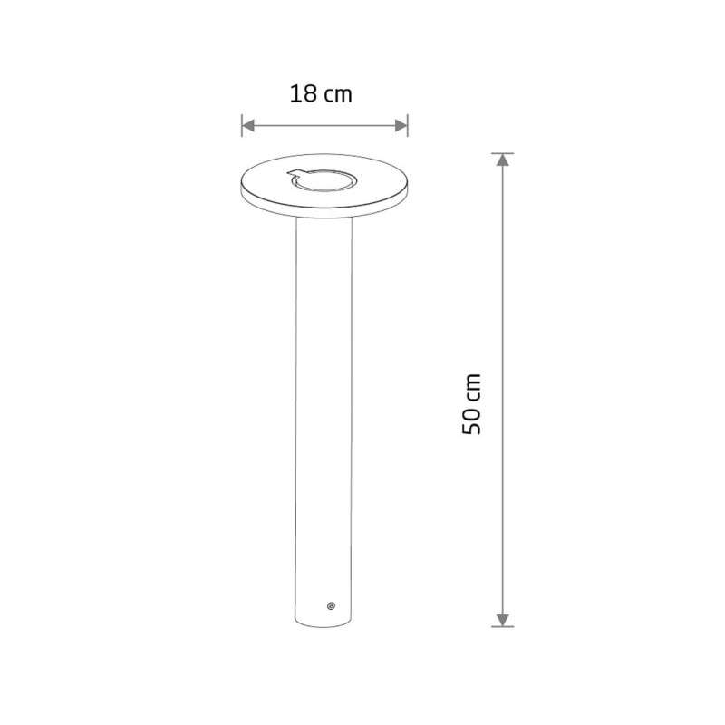 AXION LED lampa stojąca zewnętrzna Nowodvorski wymiarowanie