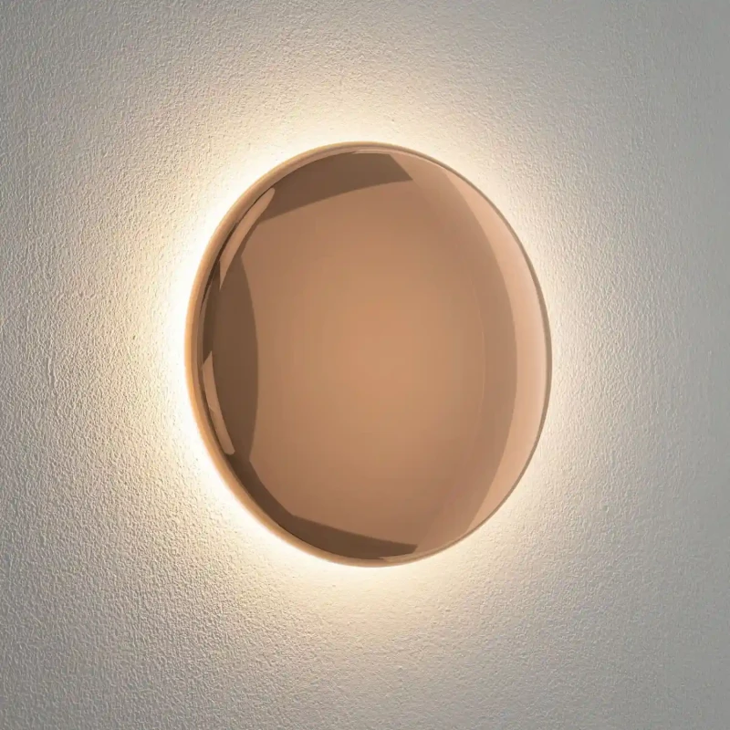 designerska lampa ścienna ASTRA LED brąz
