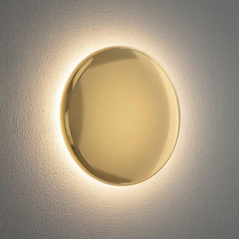 designerska lampa ścienna ASTRA LED złota