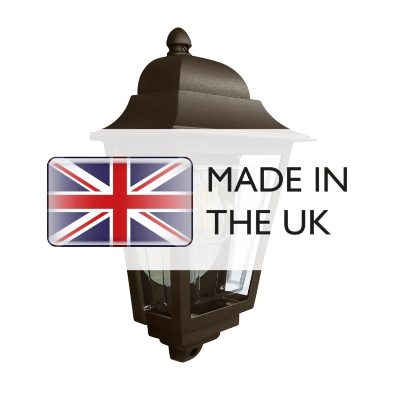 brytyjska latarnia naścienna DECO LANE brązowa