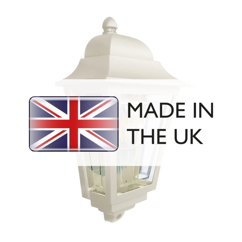 brytyjska latarnia naścienna DECO LANE kremowa