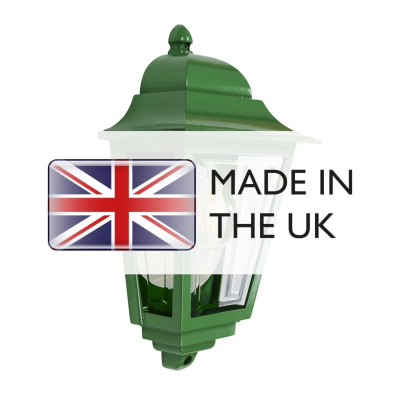 brytyjska latarnia naścienna DECO LANE zielona