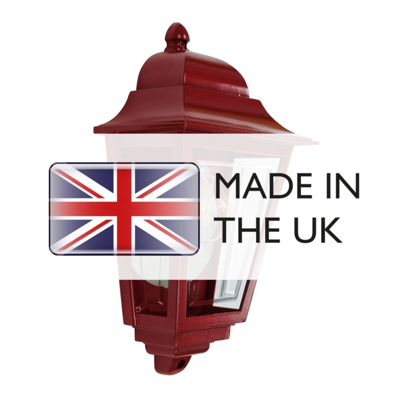 brytyjska latarnia naścienna DECO LANE czerwona