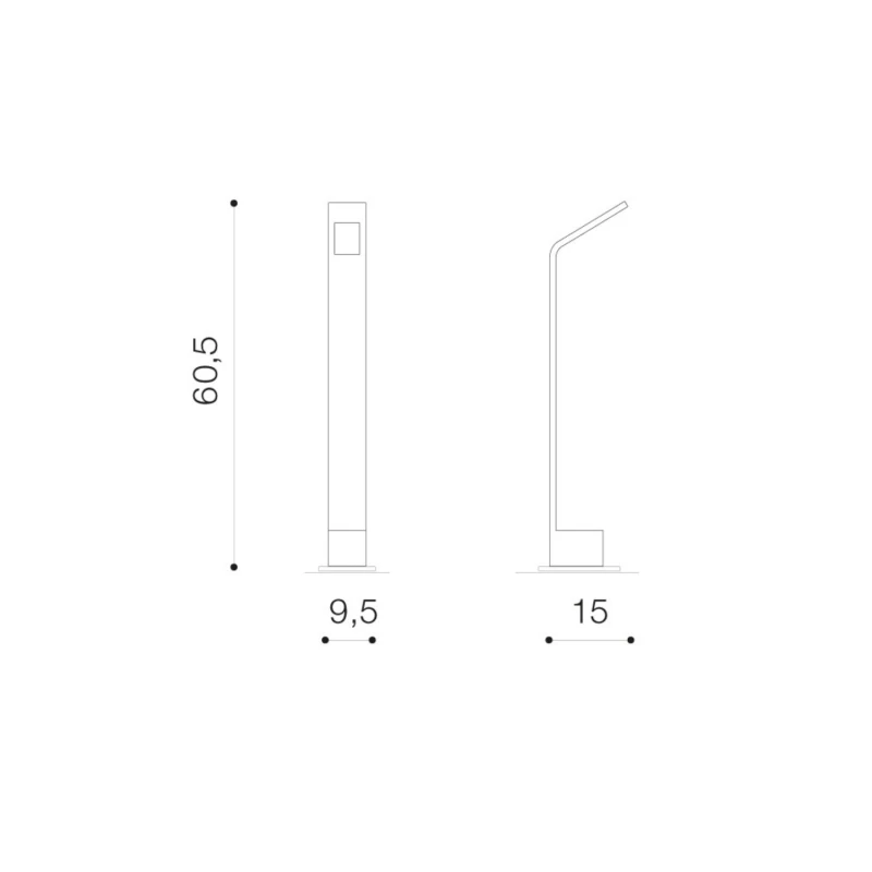 lampa zewnętrzna LED AGAPE 60 IP54 wymiary