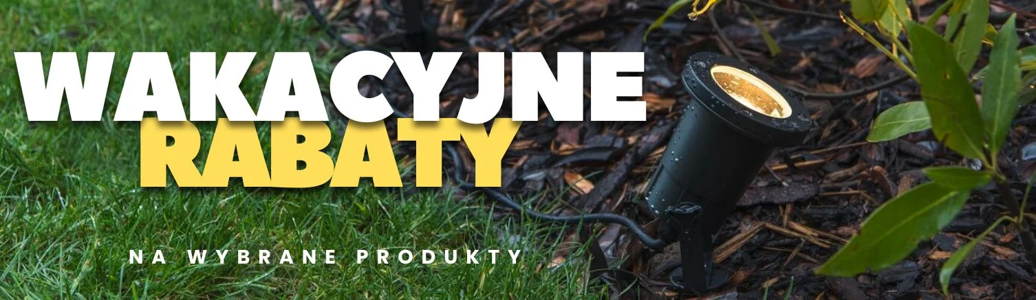 wakacyjna promocja na wybrane produkty w sklepie garden-lighting.pl desktop garden-lighting.pl