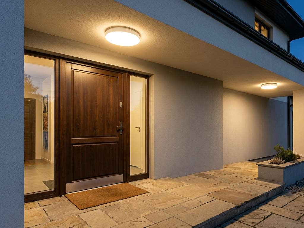 Plafony zewnętrzne LED – jak zaoszczędzić na energii, oświetlając wejście do domu?